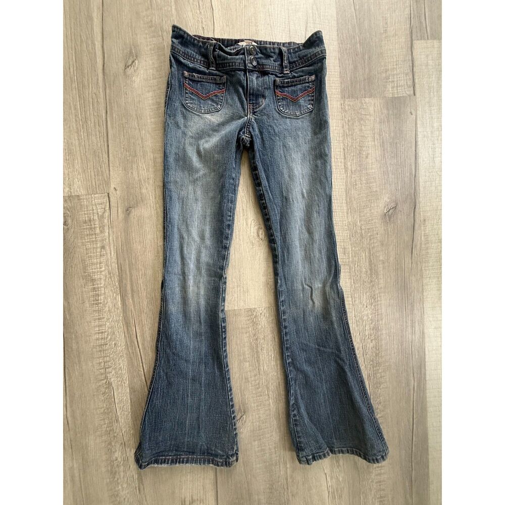 Vintage RARE abercrombie 14 stretch flare low rise
